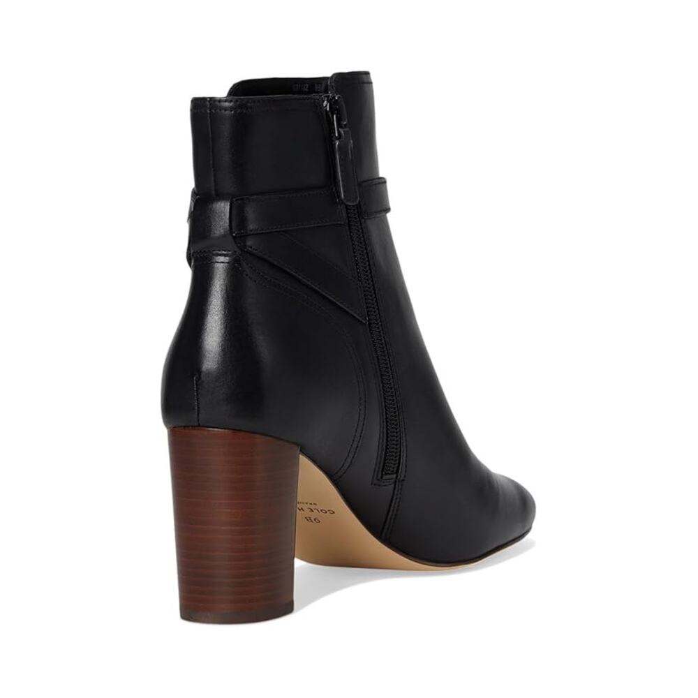 Cole Haan Womens Glendale Jodhpur Heel Ankle Booties US 9 B Black Leather NIB - Picture 3 of 13